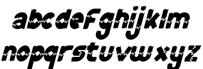 Broken Trunk Demo Italic Schriftart Kleinbuchstaben