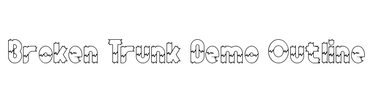 Broken Trunk Demo Outline  Fuentes Gratis Descargar
