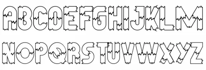 Broken Trunk Demo Outline Fuentes MAYÚSCULAS
