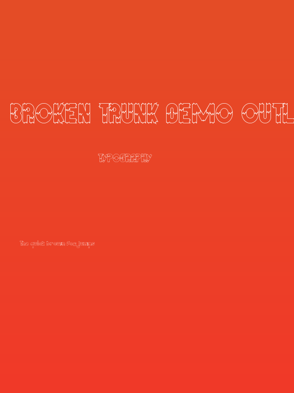 Broken Trunk Demo Outline Poster