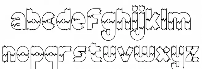 Broken Trunk Demo Outline Fuentes MINÚSCULAS