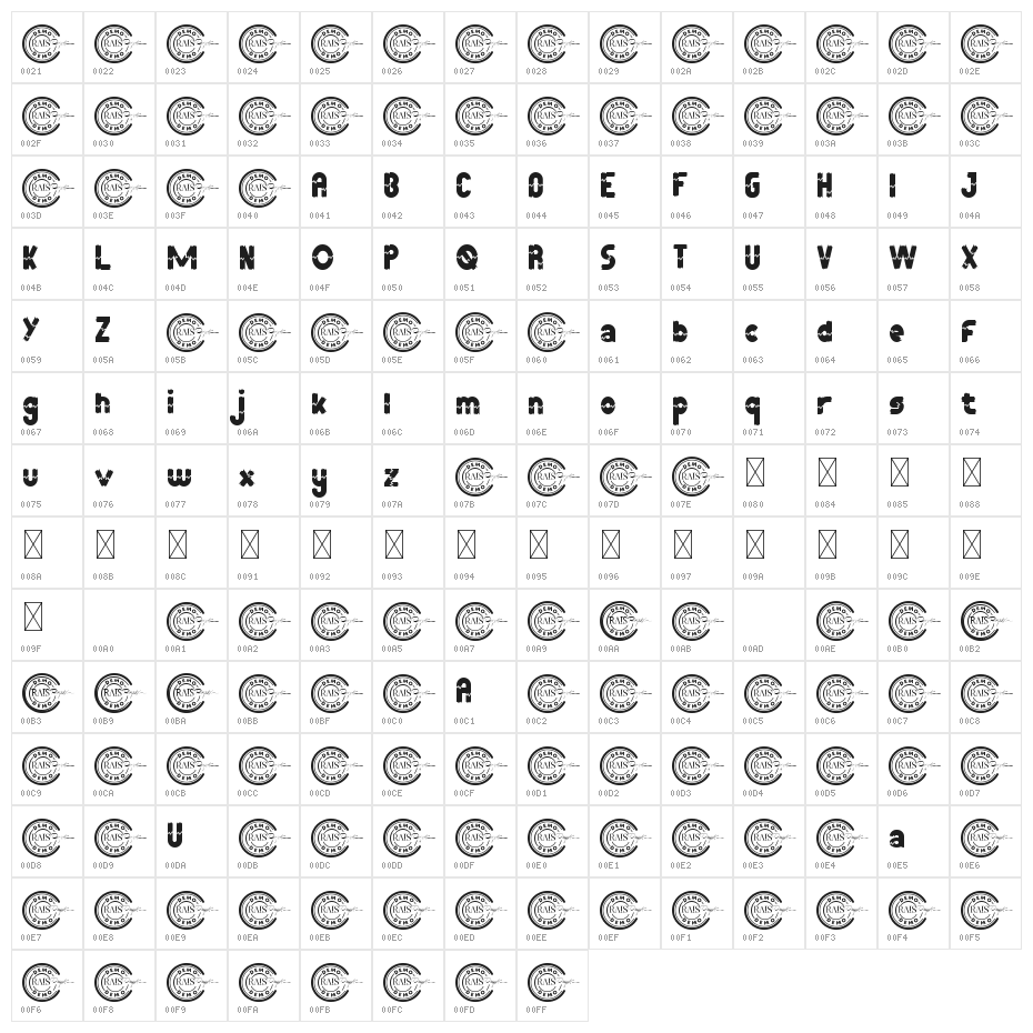 Broken Trunk Demo Character Map