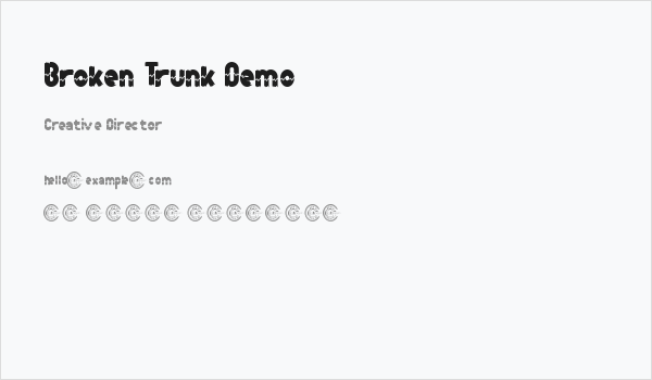 Broken Trunk Demo Business Card