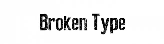Broken Type  免费字体下载