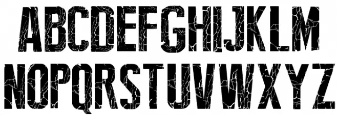 Broken Type Schriftart Groß