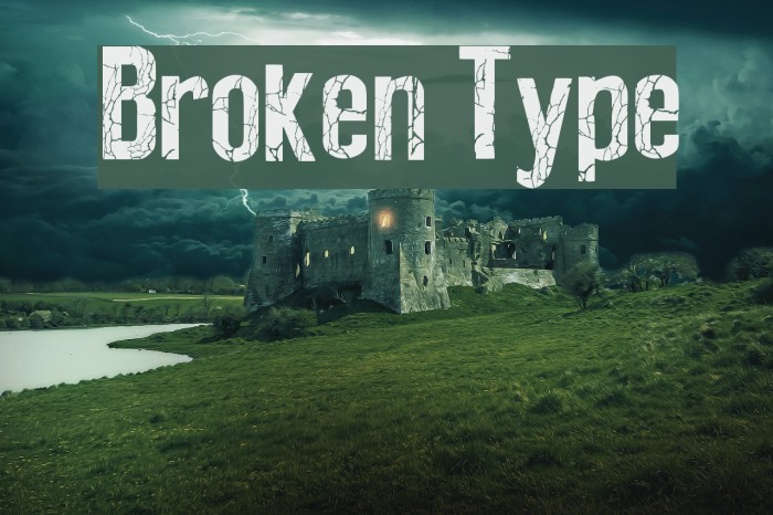 Broken Type Font examples