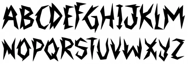 Broken Up Caratteri MAIUSCOLE