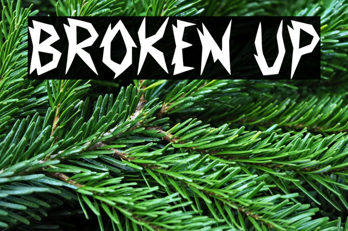 Broken Up Caratteri examples