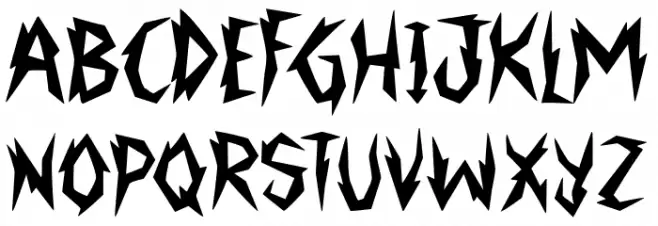 Broken Up Caratteri MINUSCOLO