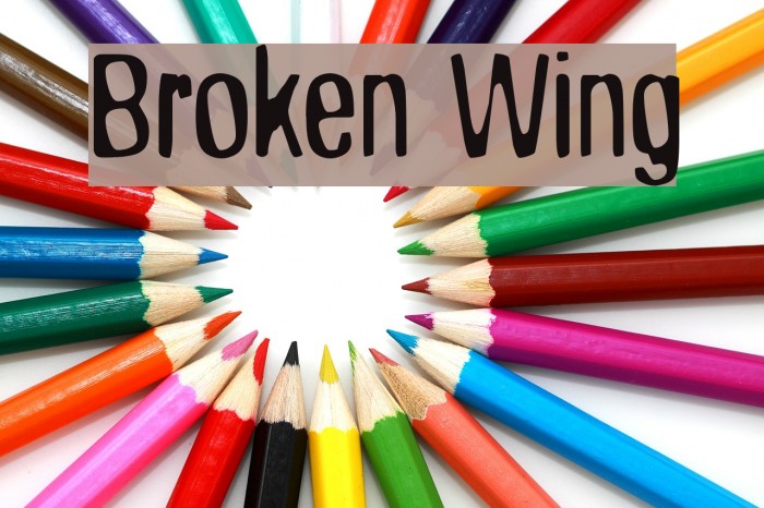 Broken Wing Font examples
