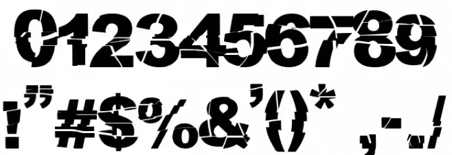 Broken World Font OTHER CHARS