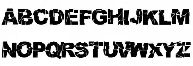 Broken World フォント 大文字