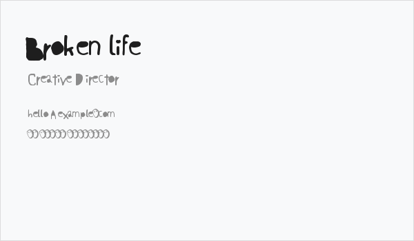 Broken life Business Card