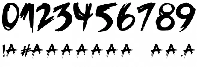 Broken Font OTHER CHARS