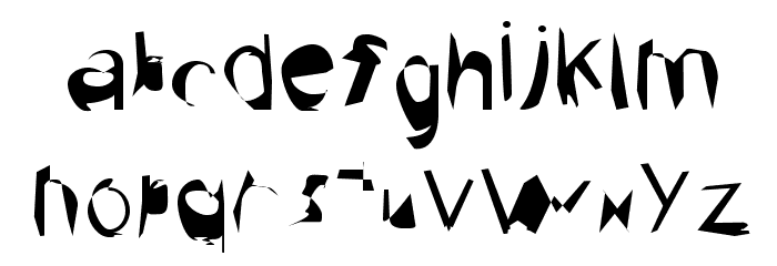 Broken Font LOWERCASE