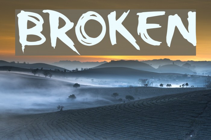 Broken Font examples