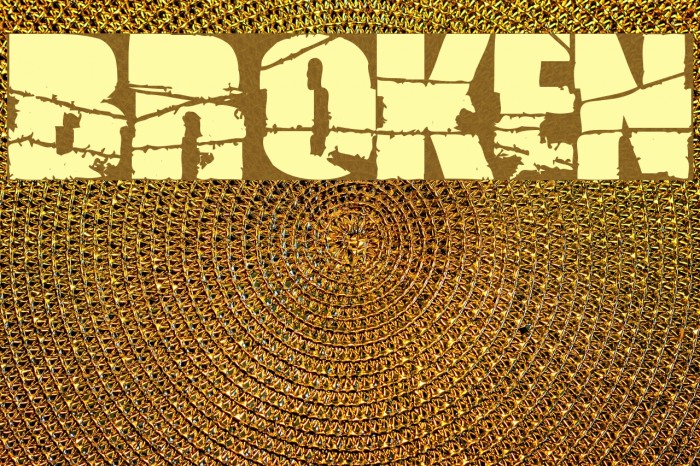 Broken74 Font examples