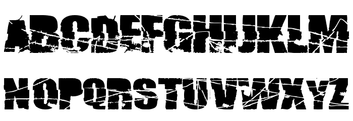 Broken74 Font LOWERCASE
