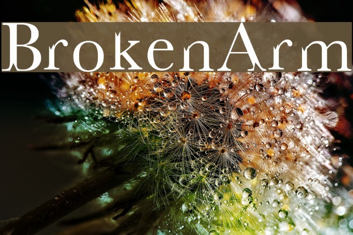 BrokenArm Font examples