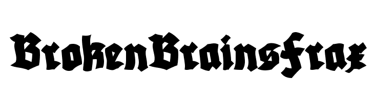 BrokenBrainsFrax  नि: शुल्क फ़ॉन्ट्स डाउनलोड