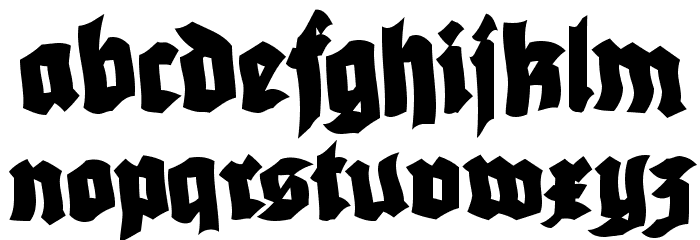 BrokenBrainsFrax Font LOWERCASE