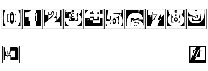 BrokenCapsJumperB Font OTHER CHARS