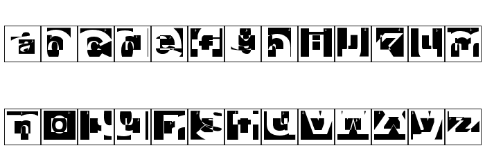 BrokenCapsJumperB Font LOWERCASE