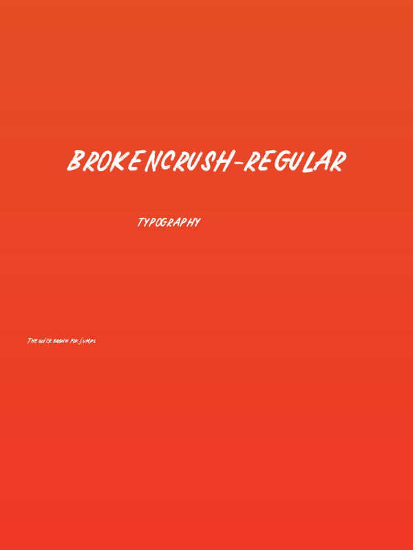 BrokenCrush-Regular Poster