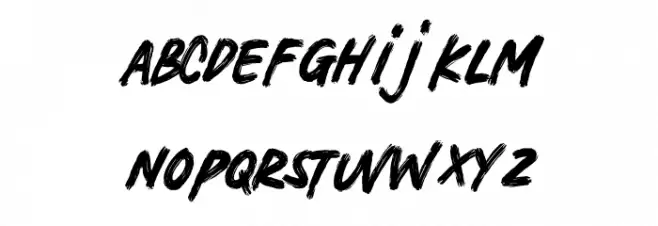 BrokenCrush-Regular Caratteri MINUSCOLO