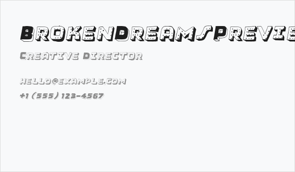 BrokenDreamsPreview Business Card