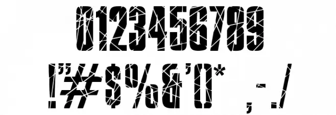 BrokenGlass Font OTHER CHARS