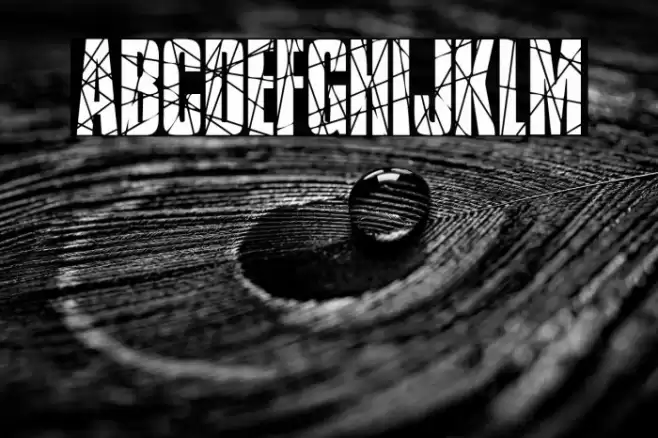 BrokenGlass Font examples