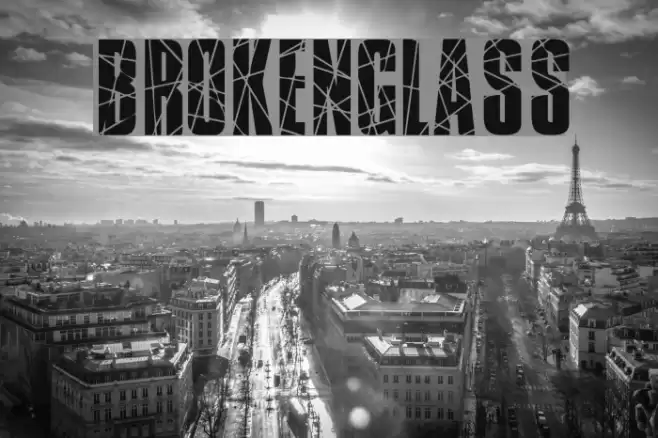 BrokenGlass Font examples
