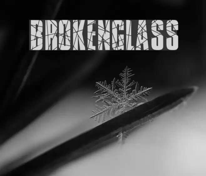 BrokenGlass Font examples