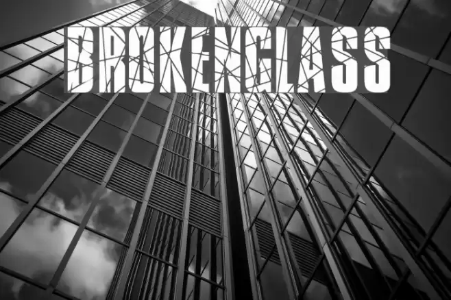 BrokenGlass Font examples