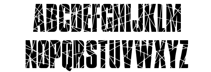 BrokenGlass Font LOWERCASE