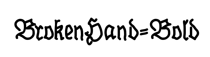 BrokenHand-Bold Font