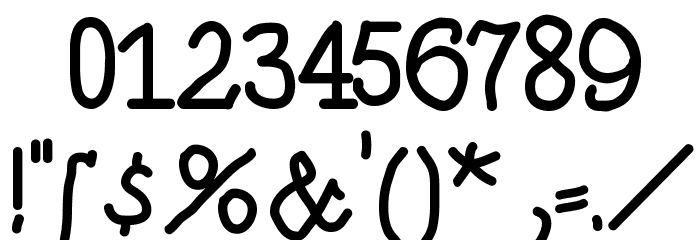 BrokenHand-Bold Font OTHER CHARS