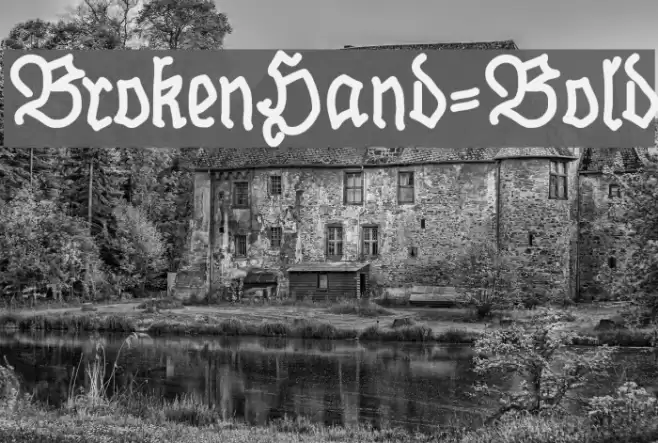BrokenHand-Bold Font examples