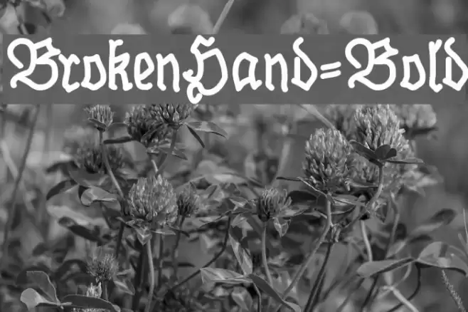 BrokenHand-Bold Font examples