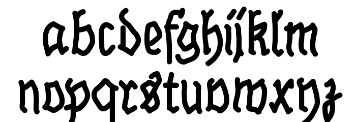 BrokenHand-Bold Font LOWERCASE