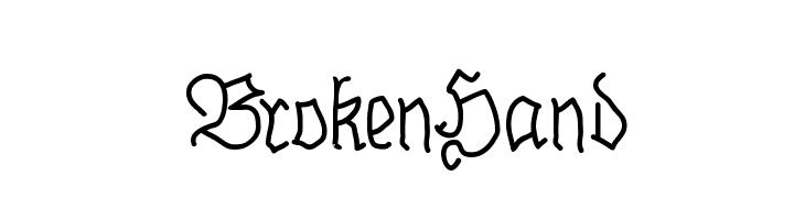 BrokenHand Font