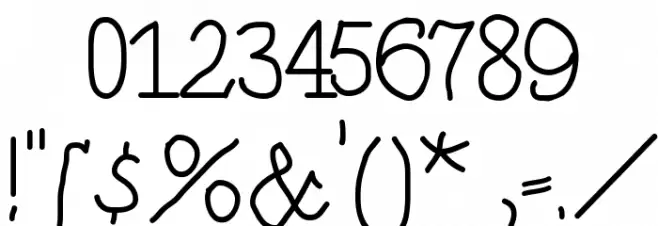 BrokenHand Font OTHER CHARS