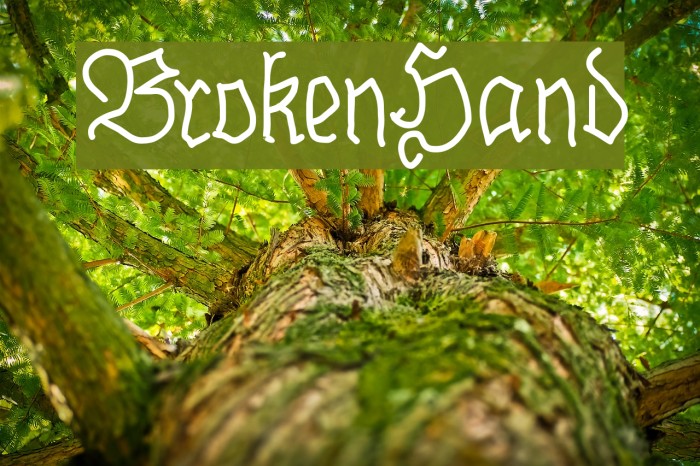 BrokenHand Font examples