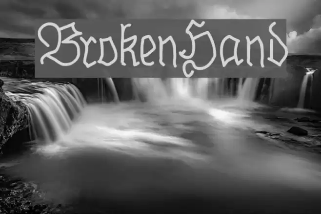 BrokenHand Font examples