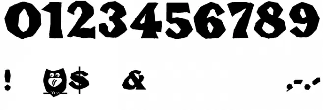 BrokenLinoCut Font OTHER CHARS