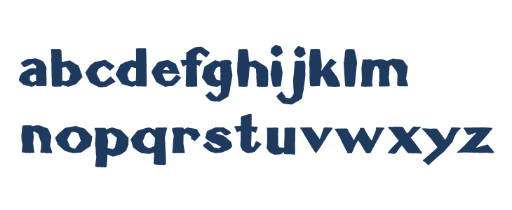 BrokenLinoCut Lowercase