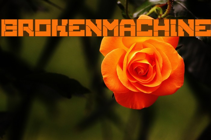 BrokenMachine Font examples