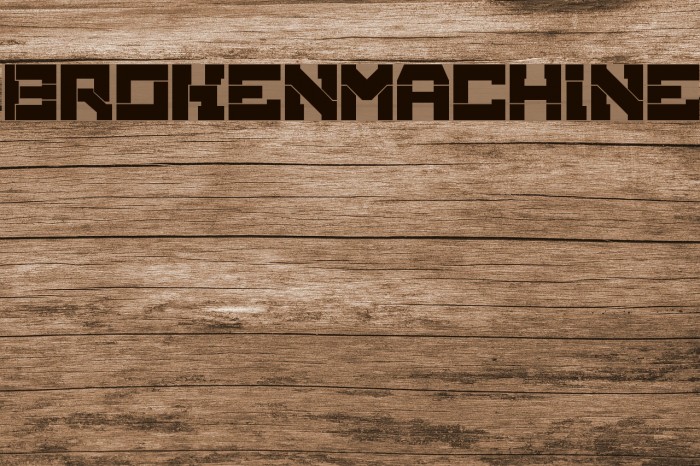 BrokenMachine Font examples