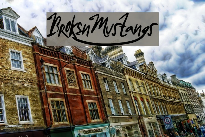 BrokenMustangs Font examples
